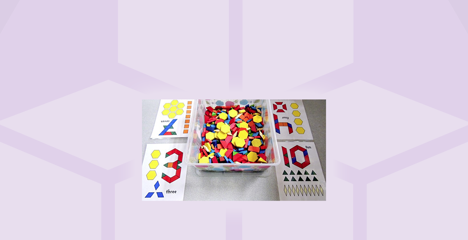 A math training game/puzzle set that teaches the value of numbers and how to count with different shaped tiles.
